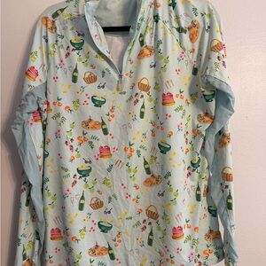 Kastel Light Blue Patterned Button Down Shirt